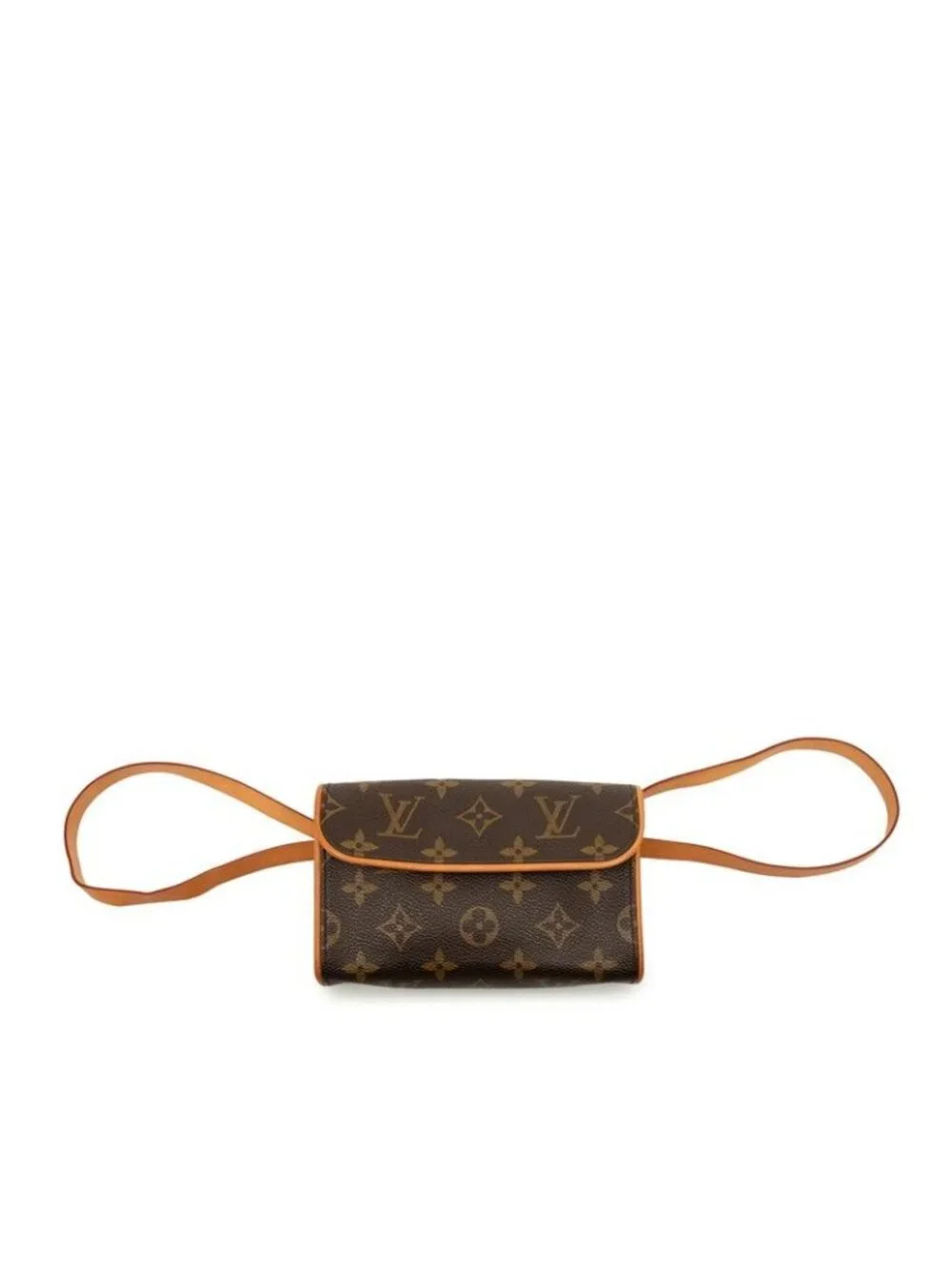 Louis Vuitton Monogram Pochette Florentine Belt Bag Shoulder Back Brown Leather